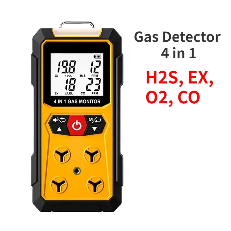 Gas Analyzer Leak Detector Air Quality Monitor 4 in 1 Oxygen O2 Carbon Monoxide CO H2S Ex Combustible Gas Detector Meter
Gas Analyzer Leak Detector Air Quality Monitor 4 in 1 Oxygen O2 Carbon Monoxide CO H2S Ex Combustible Gas Detector Meter