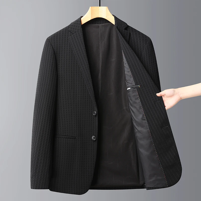 2023Four Seasons Boutique Blazer trend handsome high-end business new small check dark check solid color micro elastic Blazer
2023Four Seasons Boutique Blazer trend handsome high-end business new small check dark check solid color micro elastic Blazer