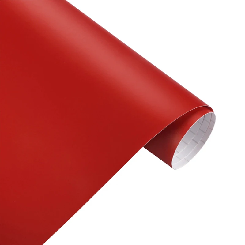 

30cm x150cm Red Matt Matte Flat Wrap Vinyl Covering Film Sticker Decal Roll Sheet with Air Bubble Free 12“x60” inch
