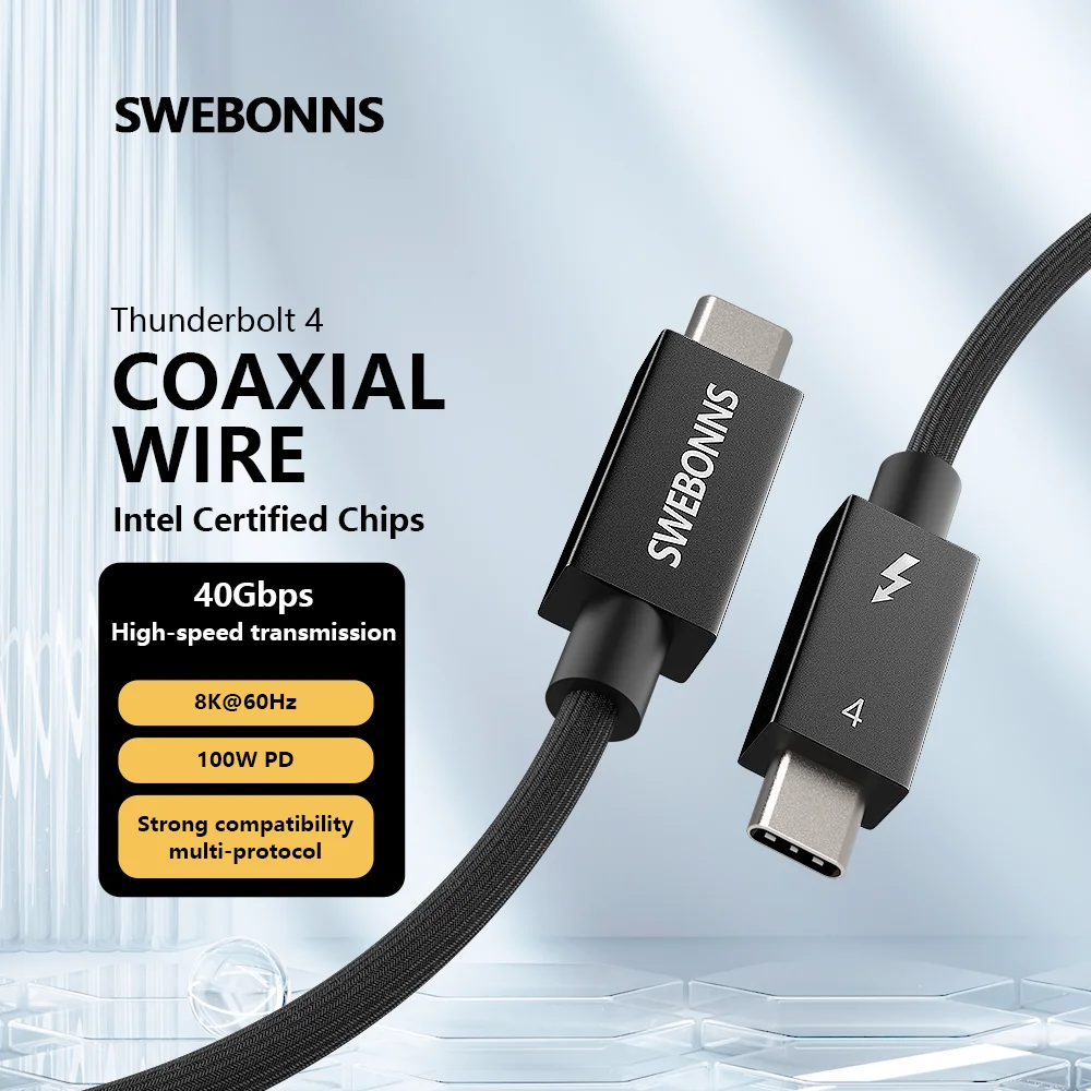 For Thunderbolt 4 USB 4.0 Data Cable Type C to Type C PD 100W Fast Charging 40Gbps 8K@60Hz Cable for Macbook Laptop Phone Wire
For Thunderbolt 4 USB 4.0 Data Cable Type C to Type C PD 100W Fast Charging 40Gbps 8K@60Hz Cable for Macbook Laptop Phone Wire