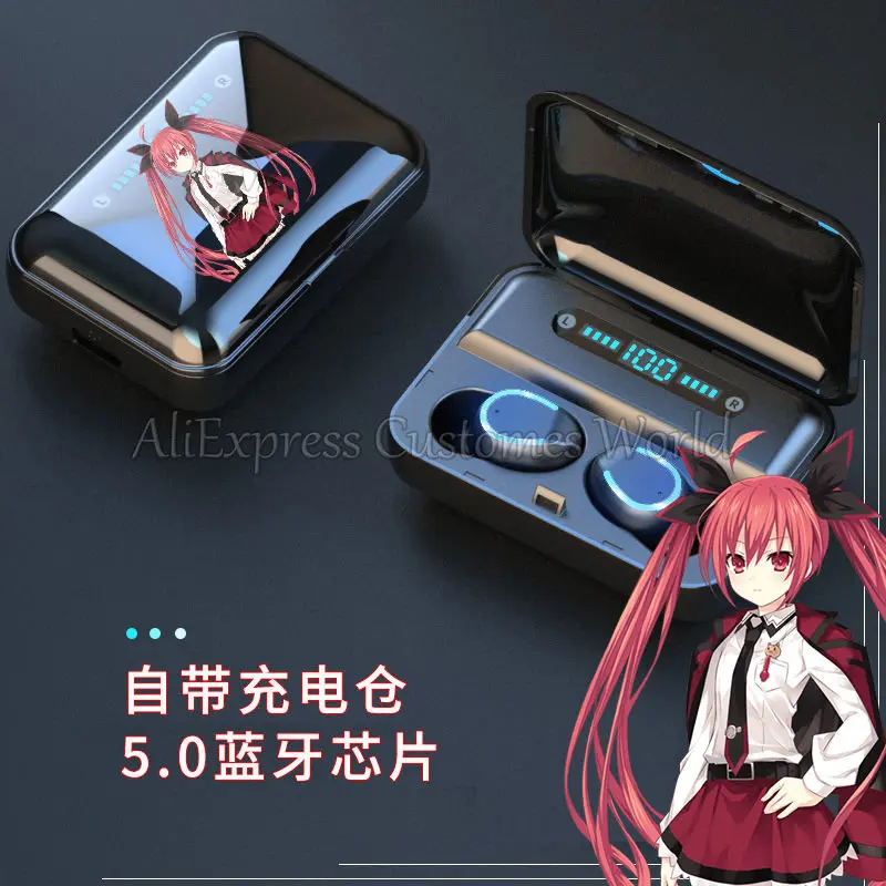 Anime Nightmare Wireless Earbuds 5.0 Charging box HDDATE A LIVE Bluetooth earphones Tokisaki Kurumi cosplay For Android
Anime Nightmare Wireless Earbuds 5.0 Charging box HDDATE A LIVE Bluetooth earphones Tokisaki Kurumi cosplay For Android
