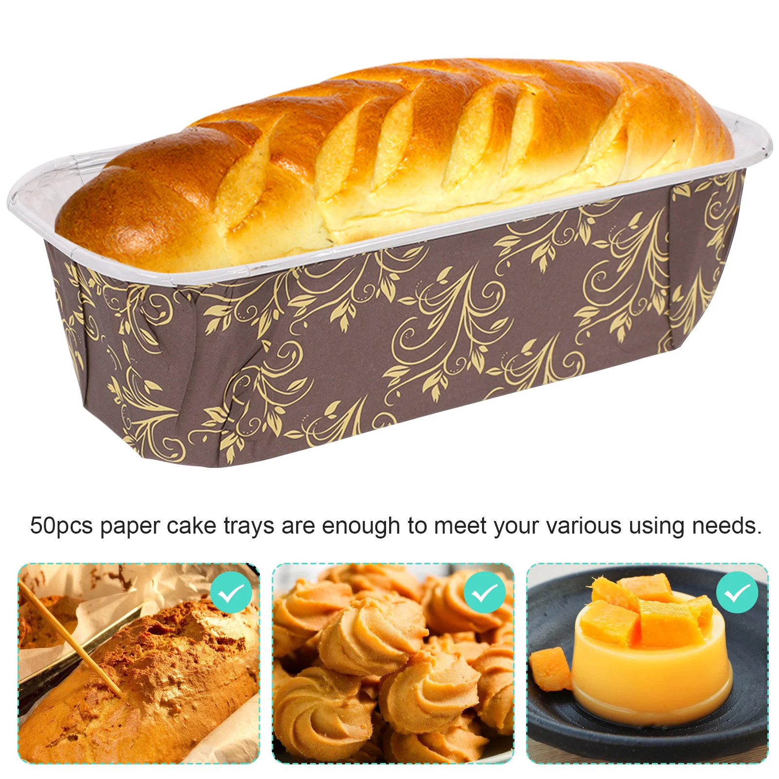 50 Pcs Bread Tray Food Holder Trays Cupcake Liners Heat-resistant Packing Wrapping Paper
50 Pcs Bread Tray Food Holder Trays Cupcake Liners Heat-resistant Packing Wrapping Paper