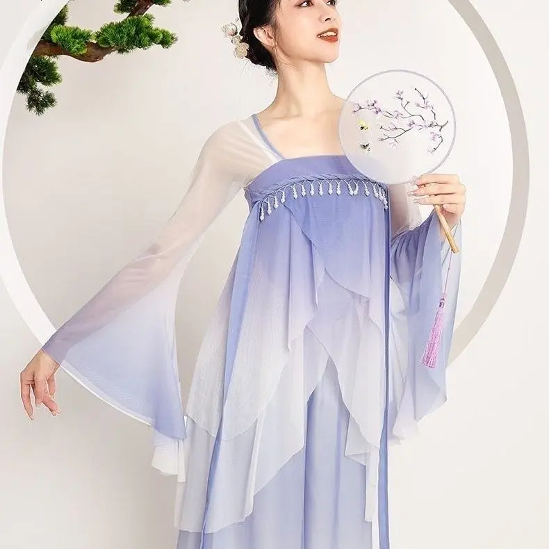 Classical Dance Costume Gradual Suit Fairy Daily Practice Dress Loose Flowing Gauze Chinese Dance Performance Stage Dancewear
Classical Dance Costume Gradual Suit Fairy Daily Practice Dress Loose Flowing Gauze Chinese Dance Performance Stage Dancewear