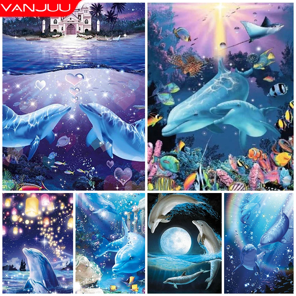Dolphin Diamond Painting 5D Marine Life Full Drill Diamond Painting DIY Handcraft Rhinestones Picture Home Decor Gift
Dolphin Diamond Painting 5D Marine Life Full Drill Diamond Painting DIY Handcraft Rhinestones Picture Home Decor Gift