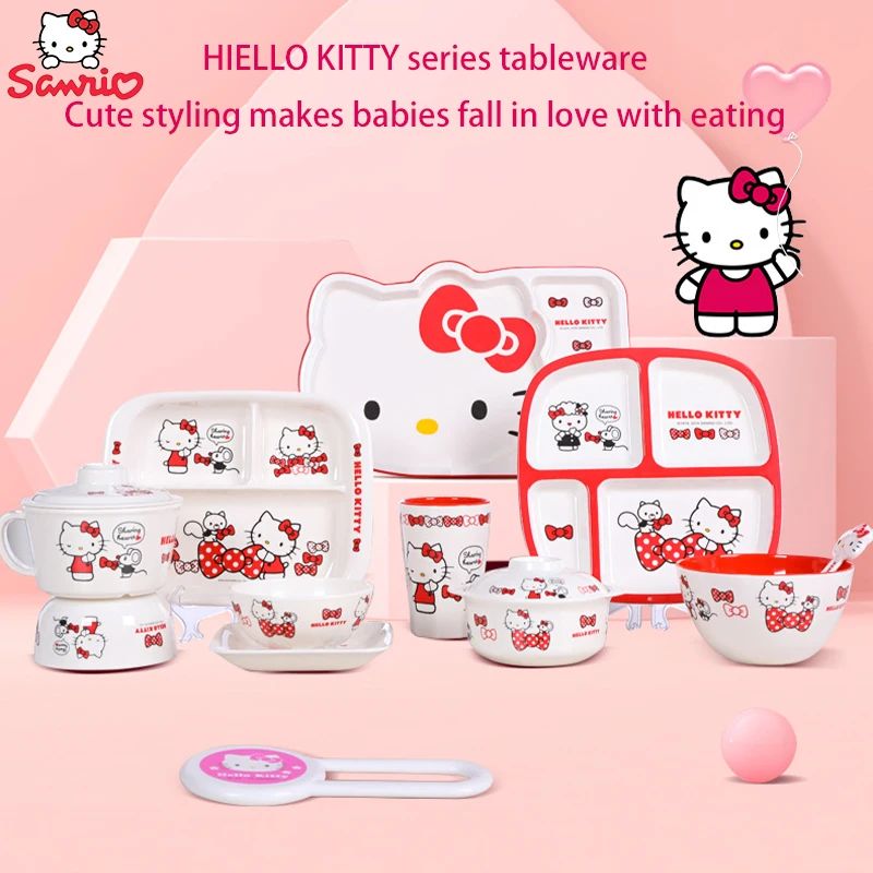 Hello Kitty Sanrio Tableware Child Household Anti-Fall Anti-Scald Baby Water Cup Bowl Dinner Plate Spoon Kawaii Gift Wholesale
Hello Kitty Sanrio Tableware Child Household Anti-Fall Anti-Scald Baby Water Cup Bowl Dinner Plate Spoon Kawaii Gift Wholesale
