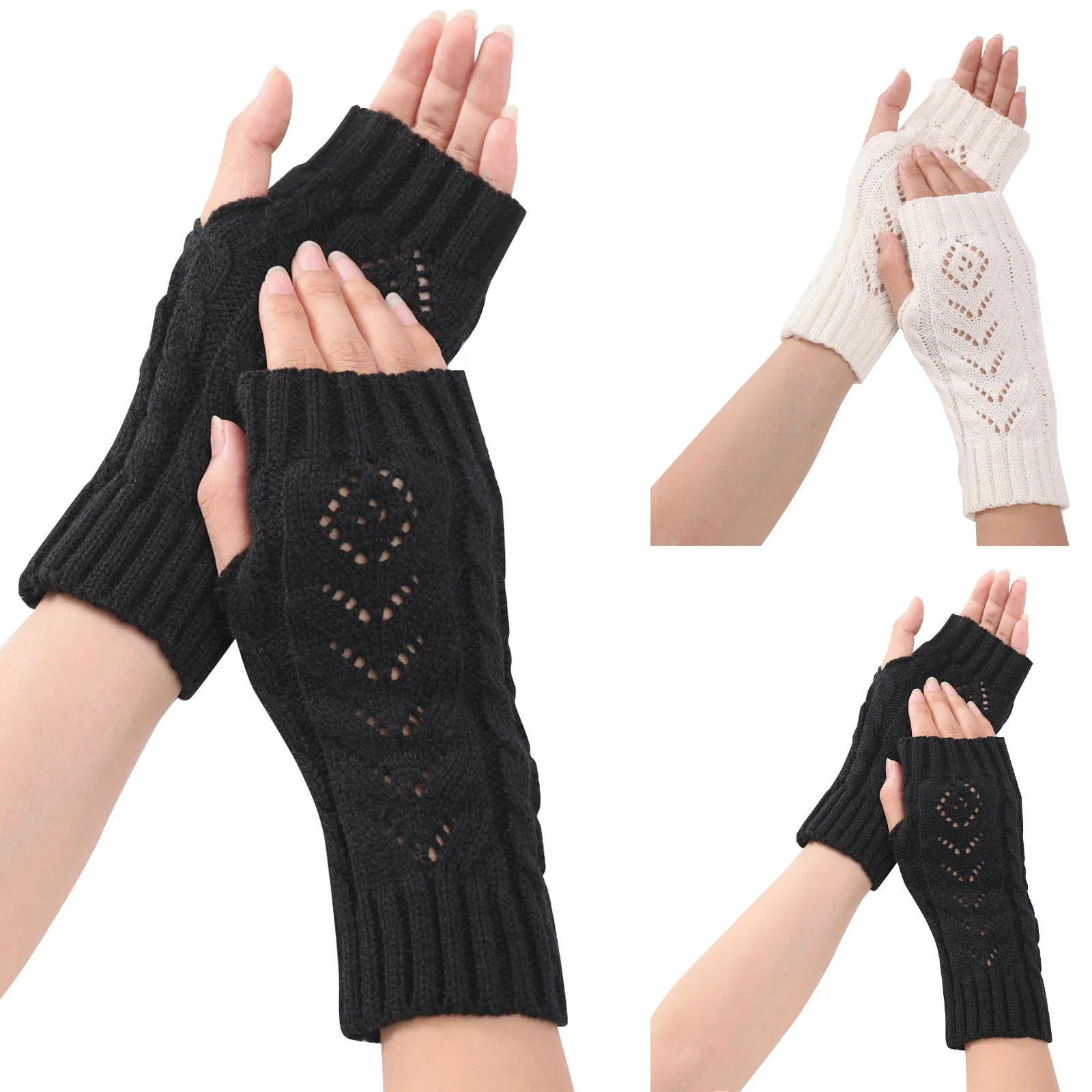 Women's Autumn And Winter Short Cut Hollow Knit Open Fingered Winter Outdoors Thermal Skiing Snowboard Nonslip Warm Gloves
Women's Autumn And Winter Short Cut Hollow Knit Open Fingered Winter Outdoors Thermal Skiing Snowboard Nonslip Warm Gloves