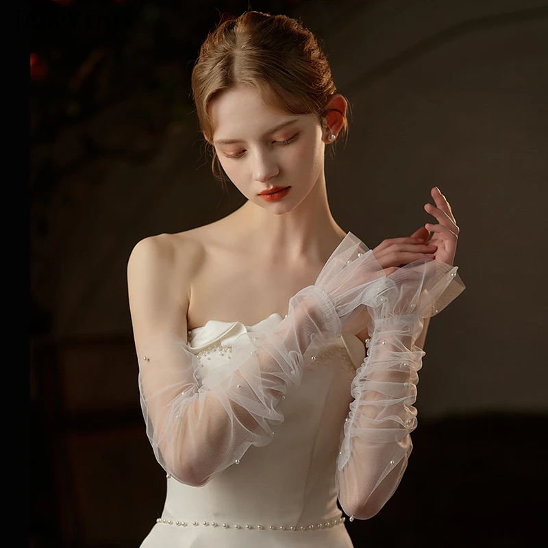 JaneVini 2023 Elegant Ivory Bridal Gloves Ruffled Tulle Pearls 46cm Long Fingerless Glove Korean Bride Wedding Dress Accessories
JaneVini 2023 Elegant Ivory Bridal Gloves Ruffled Tulle Pearls 46cm Long Fingerless Glove Korean Bride Wedding Dress Accessories