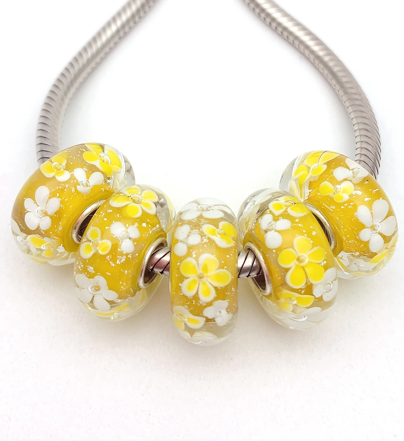 JGWGT36 5X 100% S925 Sterling Silver Beads Murano GlassBeads Fit European Charms Bracelet DIY Jewelry LampWork Handmade
JGWGT36 5X 100% S925 Sterling Silver Beads Murano GlassBeads Fit European Charms Bracelet DIY Jewelry LampWork Handmade