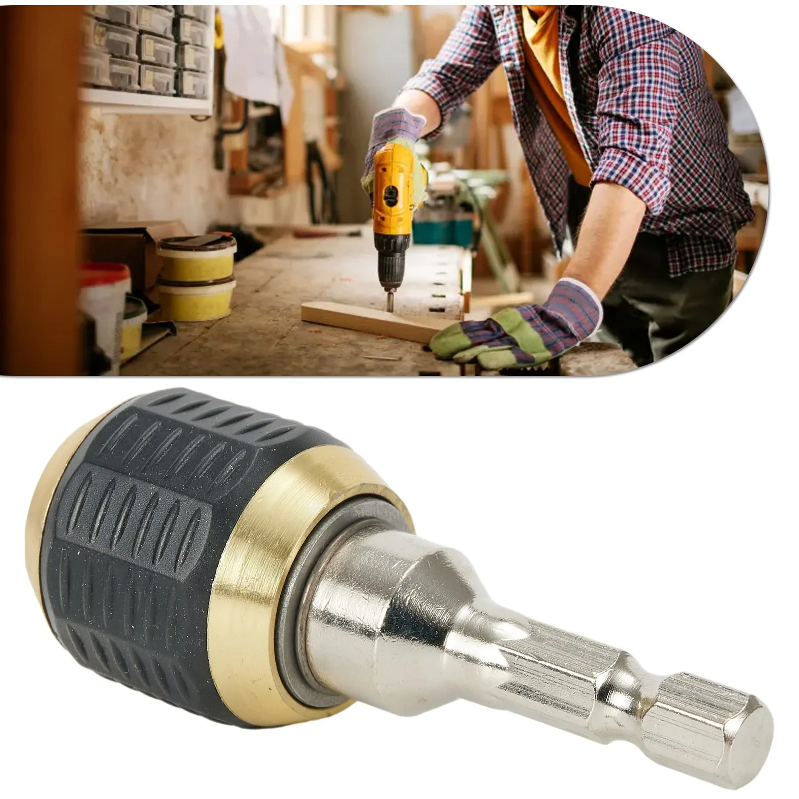 Accessories Keyless Drill Chuck Screwdriver Non-slip Handle Carbon Steel Impact Driver Adaptor Indexable Drill Bit
Accessories Keyless Drill Chuck Screwdriver Non-slip Handle Carbon Steel Impact Driver Adaptor Indexable Drill Bit