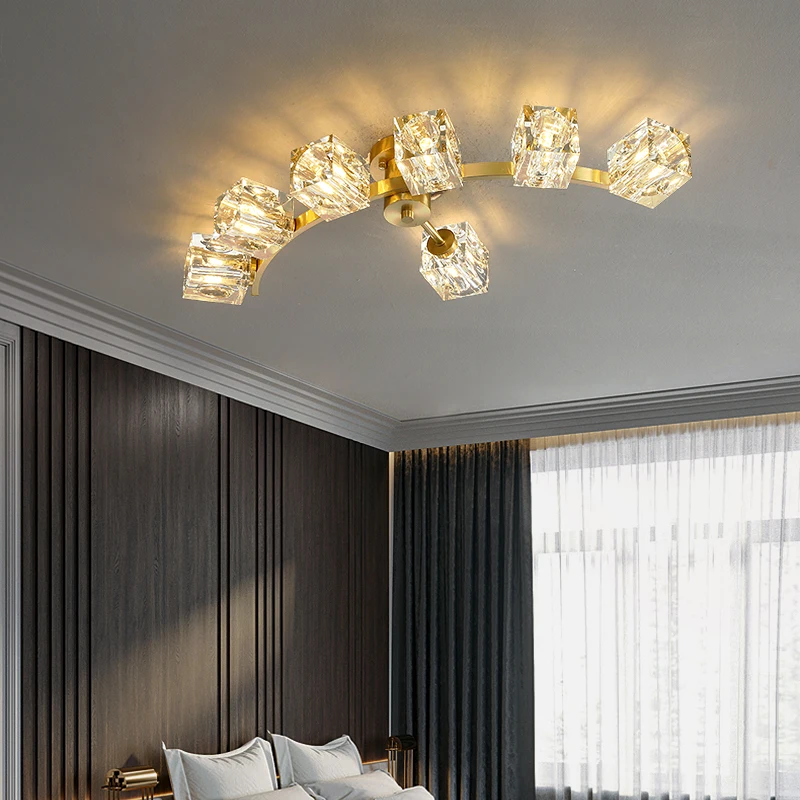 Deyidn Nordic Copper Gold Crystal Chandelier LED Arc Living room Lamp American Light Luxury Bedroom Dining room Interior Lamps
Deyidn Nordic Copper Gold Crystal Chandelier LED Arc Living room Lamp American Light Luxury Bedroom Dining room Interior Lamps