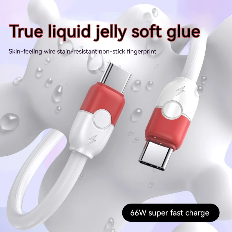 USB C To Type C Cable PD66W Fast Charging Cord Silicone Usbc Type-C Data Cable Quick Charge for Macbook Ipad Xiaomi Huawei Cable
USB C To Type C Cable PD66W Fast Charging Cord Silicone Usbc Type-C Data Cable Quick Charge for Macbook Ipad Xiaomi Huawei Cable