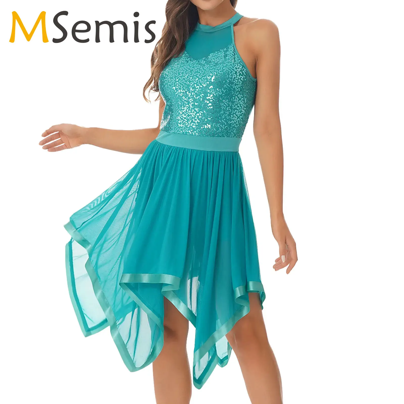 Women's Shiny Sequin Figure Skating Dress Contemporary Dance Dress Academic Asymmetrical Mesh Gymnastics Leotard Dance Dress
Women's Shiny Sequin Figure Skating Dress Contemporary Dance Dress Academic Asymmetrical Mesh Gymnastics Leotard Dance Dress
