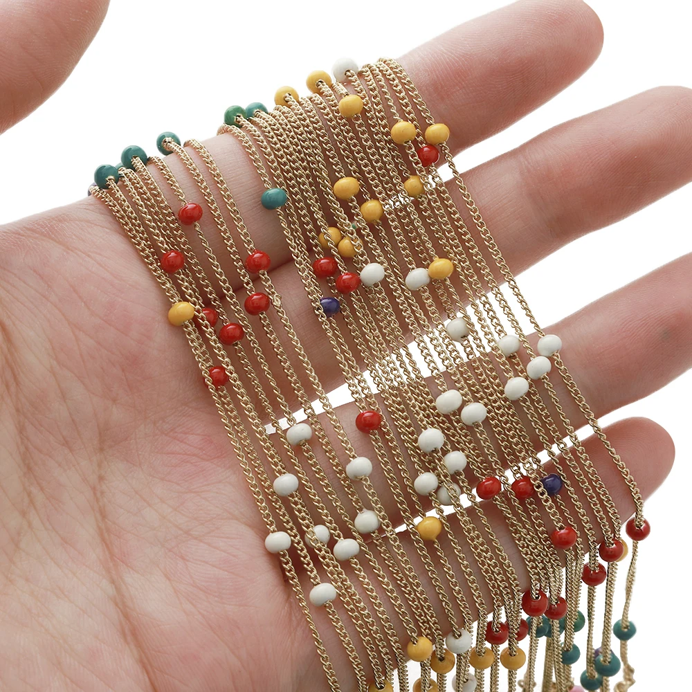 Brass Enamel Beaded Necklaces Bohemian Cute Colorful Ball Chain Chokers Handmade Fashion Dainty Jewelry Gifts for Women Girls
Brass Enamel Beaded Necklaces Bohemian Cute Colorful Ball Chain Chokers Handmade Fashion Dainty Jewelry Gifts for Women Girls