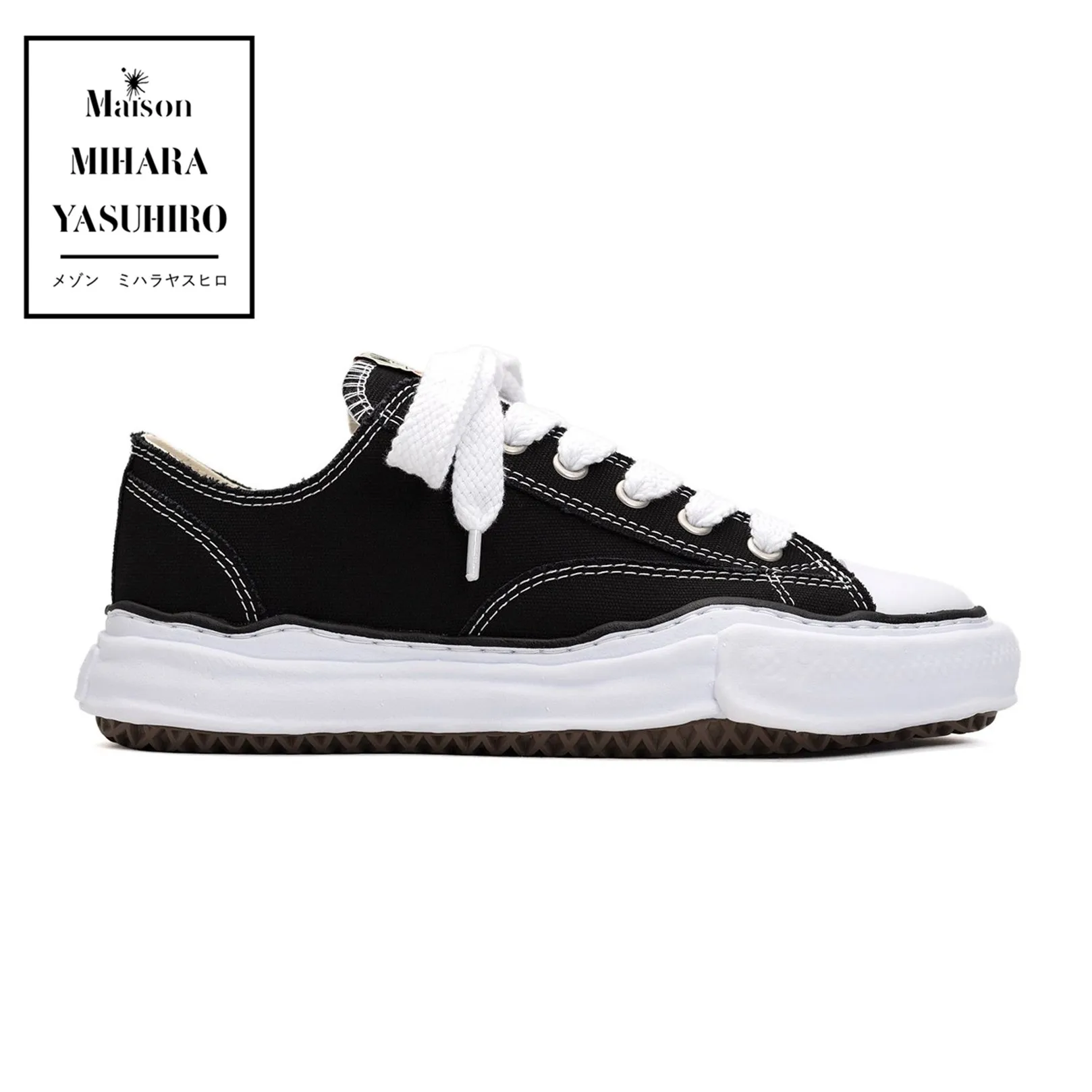 

MMYMaison MIHARA YASUHIRO PETERSON VL OG Sole Canvas Low-top Sneaker Black Fashion Men's & Women's canvas shoes