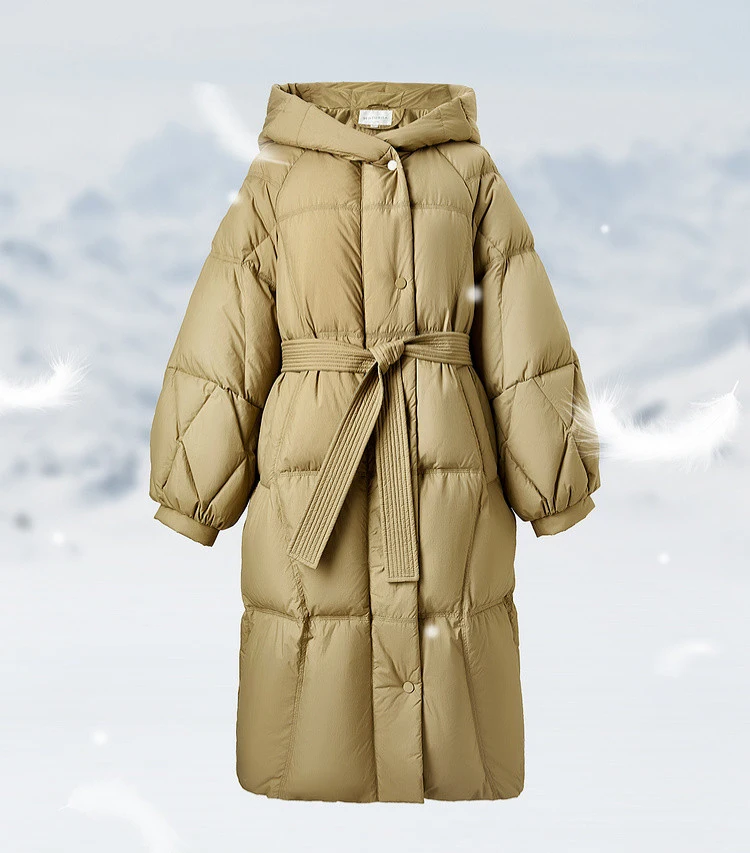 SENTUBILA Women's Winter Puffer Down Jacket Women 2024 Hooded Lantern Sleeve Windproof Mid-Length Down Coats Ladies W44Y58448X SENTUBILA Women's Winter Puffer Down Jacket Women 2024 Hooded Lantern Sleeve Windproof Mid-Length Down Coats Ladies W44Y58448X
