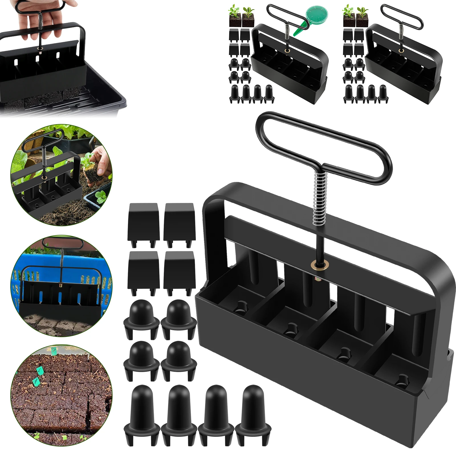 Soil Blocker 4 Cell Soil Block Maker with Handle Manual Seed Block Maker Tool Rustproof Soil Blocking Tool Set 9.4×7.7×2.2 Inch
Soil Blocker 4 Cell Soil Block Maker with Handle Manual Seed Block Maker Tool Rustproof Soil Blocking Tool Set 9.4×7.7×2.2 Inch