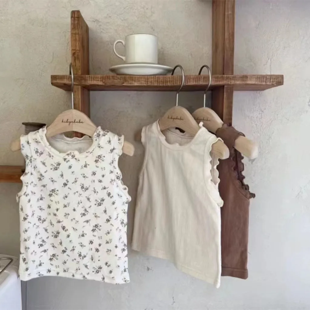2025 Summer New Baby Sleeveless T Shirts Infant Girl Floral Vest Toddler Cotton Breathable Tee Kids Tee Children Clothes 4 S89e2cb218f6c407faaa38d9b14a2d8ffK
