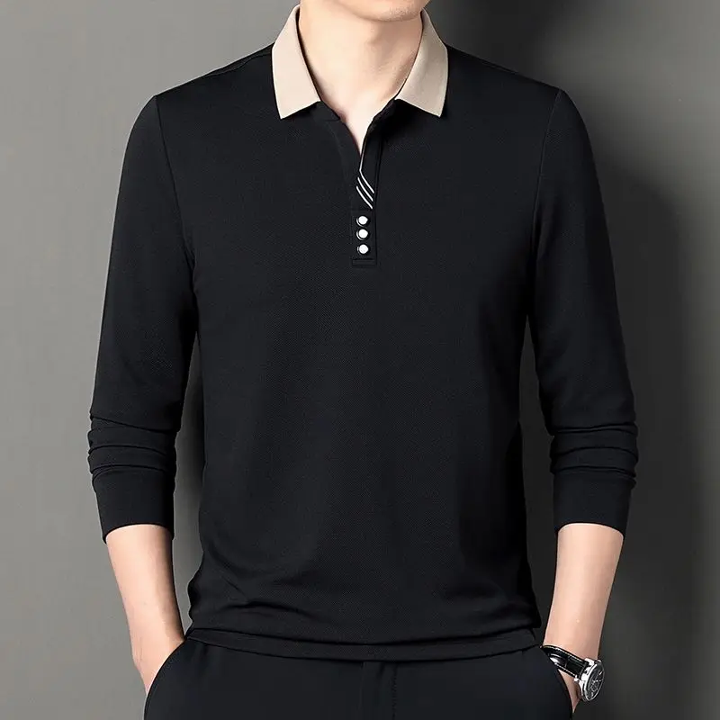 2024 Spring and Autumn Pullover Turndown Collar New Combination Fashion Button Solid Color Slim Fit Long Sleeved T-shirt Polo
2024 Spring and Autumn Pullover Turndown Collar New Combination Fashion Button Solid Color Slim Fit Long Sleeved T-shirt Polo