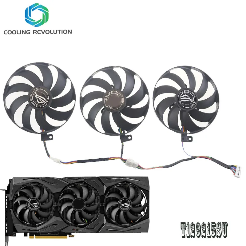 

T129215SU 7Pin GPU Card Cooler Fans For ASUS ROG STRIX-GeForce RTX 2070 2080 SUPER Ti GAMING RTX2080 RTX2080Ti Fan