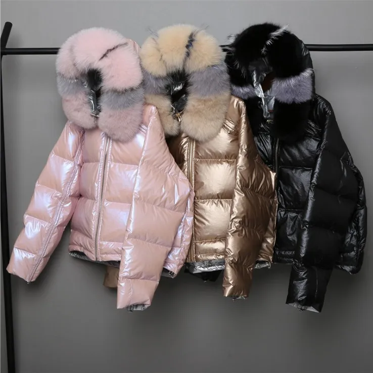 2022 Winter New Coat Bright Leather Double-Sided Wear Short Casual Down Jacket Real Fox Fur Collar Loose White Duck Down Jacket
2022 Winter New Coat Bright Leather Double-Sided Wear Short Casual Down Jacket Real Fox Fur Collar Loose White Duck Down Jacket