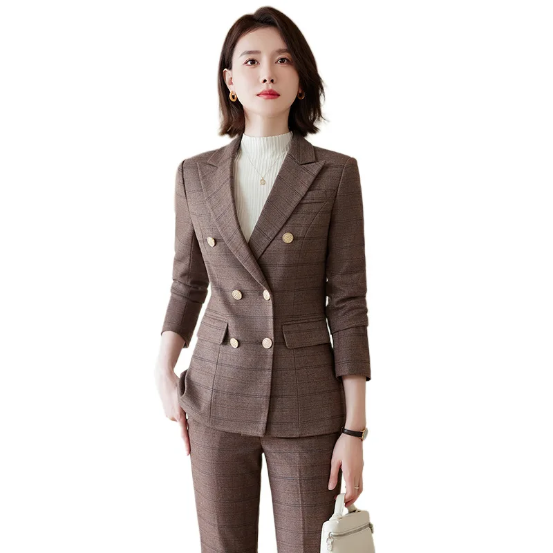 

Autumn Winter Business Work Wear Suits Professional Blazers Set High Quality Fabric Formal Pantsuits OL Styles Female Outfits