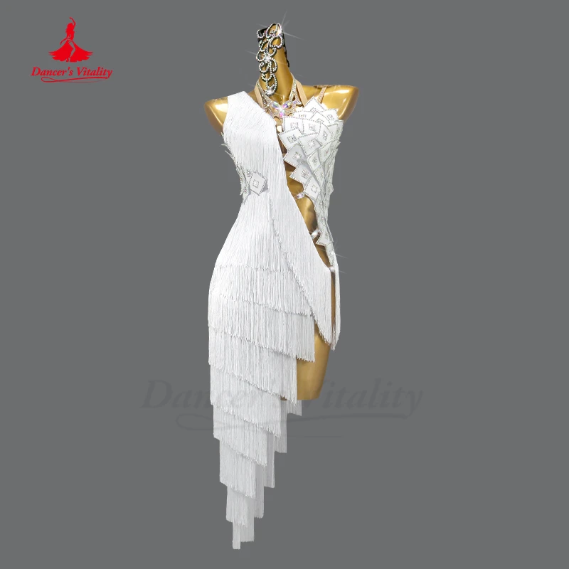 Latin Dance Competition Performance Costume Professional Skirt Customsized Chacha Tango Latin Dancing Performance Tassel Dresses
Latin Dance Competition Performance Costume Professional Skirt Customsized Chacha Tango Latin Dancing Performance Tassel Dresses