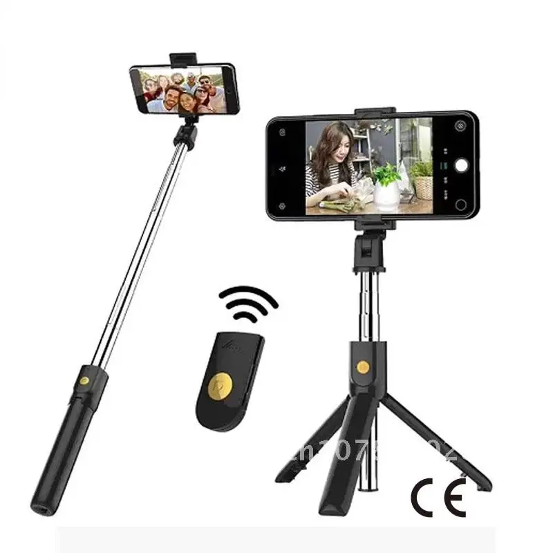 

Universal Telescopic Stick Tripod With Phone Holder Clip For Phone Selfie Stick Aluminum Tripod For Mobile For All Smart Phone
