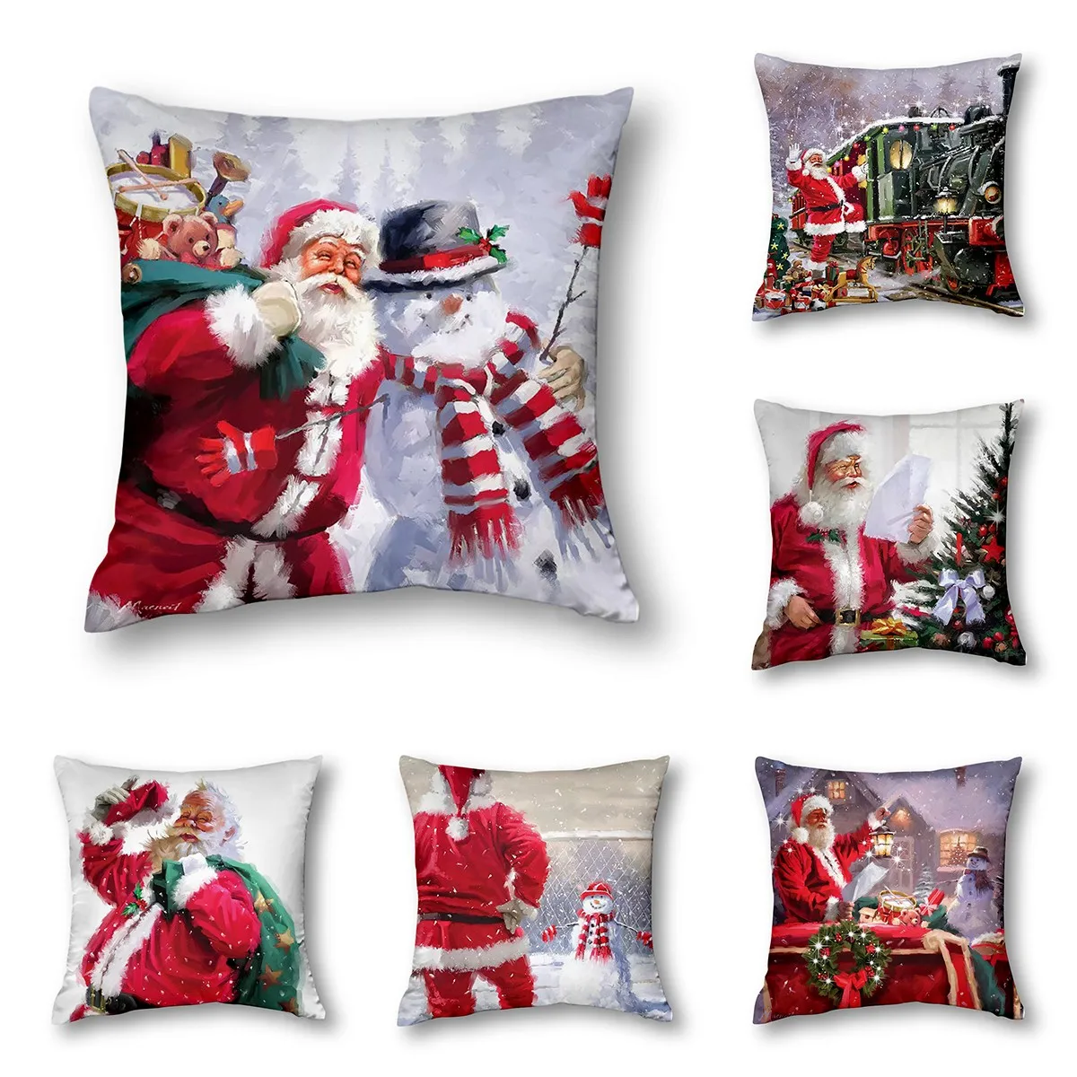 

Рождественский декоративный чехол для подушки, зимний декор для кровати, наволочка для подушки, элегантный декоративный чехол для дивана, домашний декор, 40x40 45x45 50x50 60x60