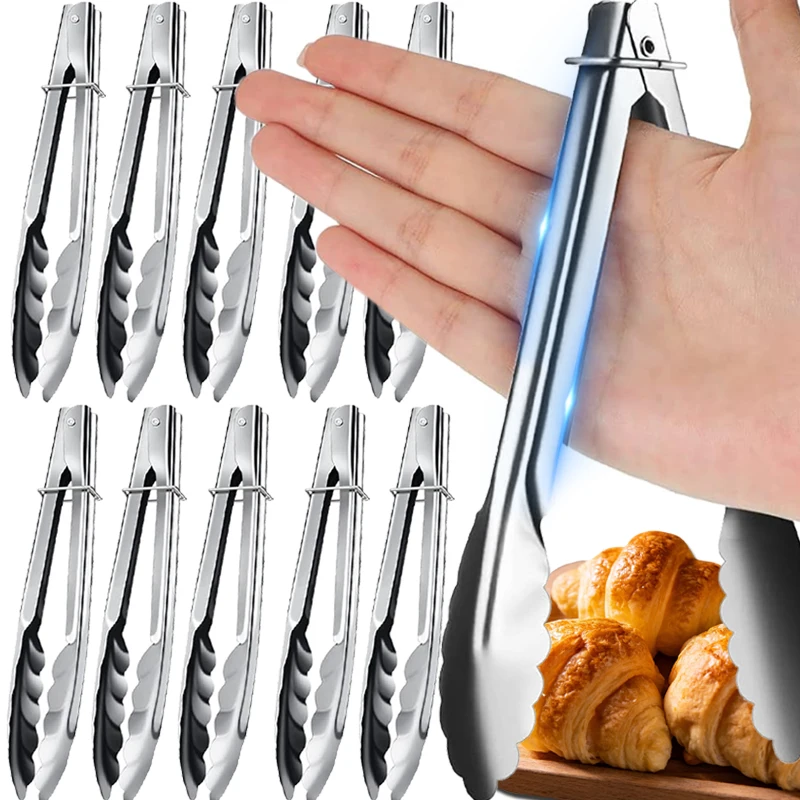 Stainless Steel Food Tongs Multi-size Non Slip Long Handle Bread Clips Food Grade Meat Steak BarbecueTongs Kitchen Cooking Tools
Stainless Steel Food Tongs Multi-size Non Slip Long Handle Bread Clips Food Grade Meat Steak BarbecueTongs Kitchen Cooking Tools