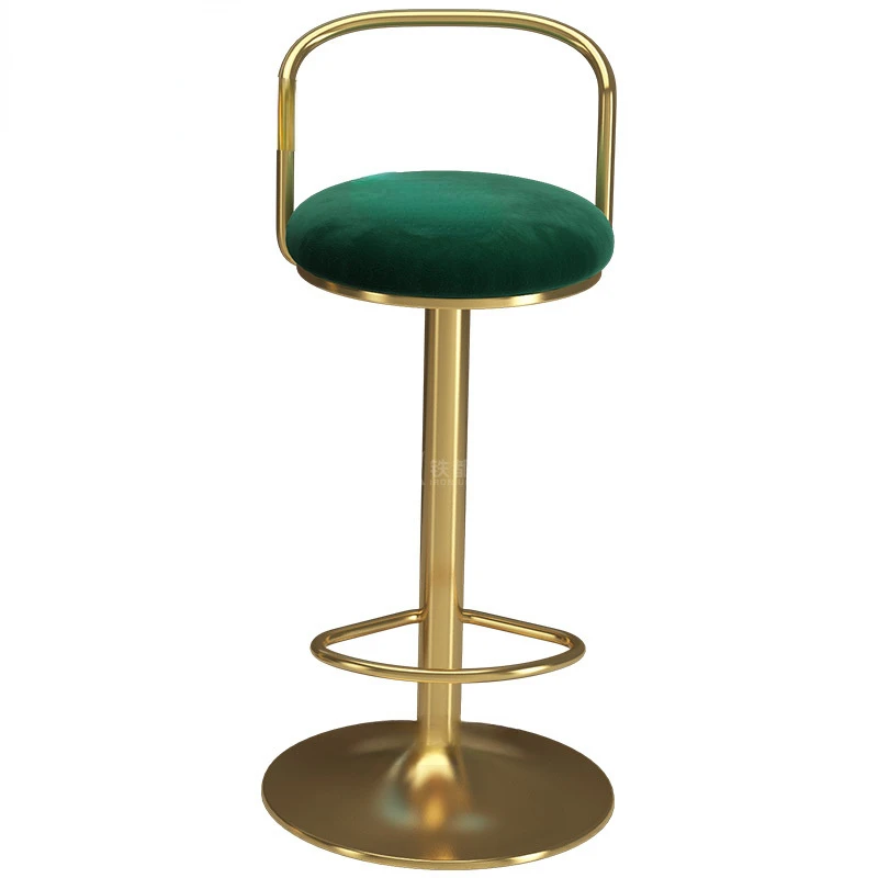 

Золотые барные стулья для кухни, мебель, нордическая Роскошная ткань, высокий барный стул, удобное разговорное барное кресло