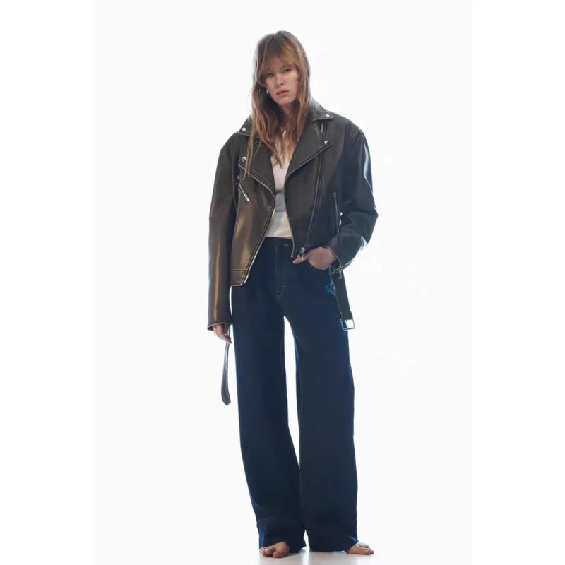 2023 Autumn Vintage New Spring Woman Jacket Chic Vintage Biker Jacket Coats Fashion Streetwear Mujer Tops Faux Leather Jacket
2023 Autumn Vintage New Spring Woman Jacket Chic Vintage Biker Jacket Coats Fashion Streetwear Mujer Tops Faux Leather Jacket