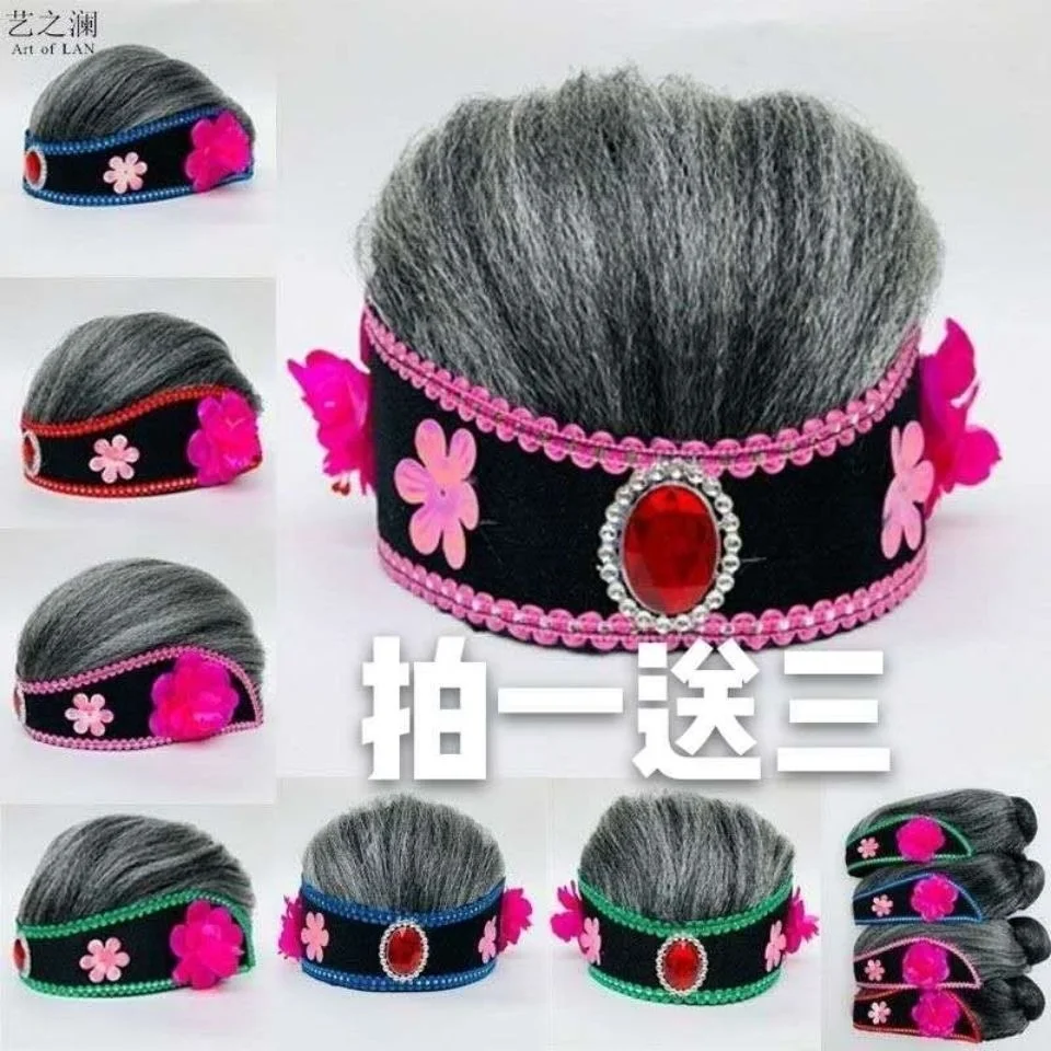 Old woman's headdress, duet matchmaker's headdress, old lady and grandmother's wig hat, stage counter acting props
Old woman's headdress, duet matchmaker's headdress, old lady and grandmother's wig hat, stage counter acting props