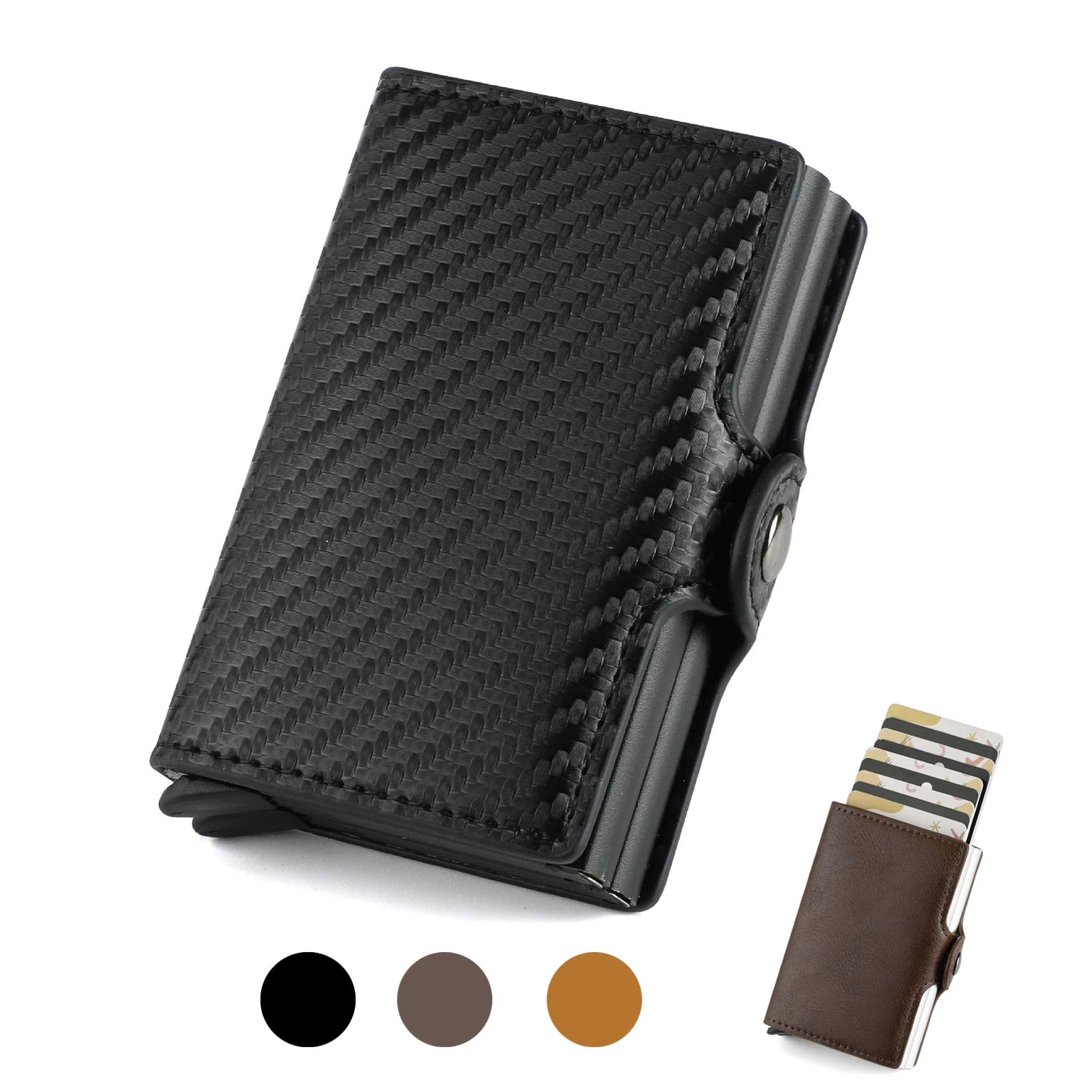 Double Layer Large High Capacity Can Fit 10 Cards Carbon Fiber Card Holder RFID Anti-theft Blocking ID Credit Wallet with Hasp
Double Layer Large High Capacity Can Fit 10 Cards Carbon Fiber Card Holder RFID Anti-theft Blocking ID Credit Wallet with Hasp