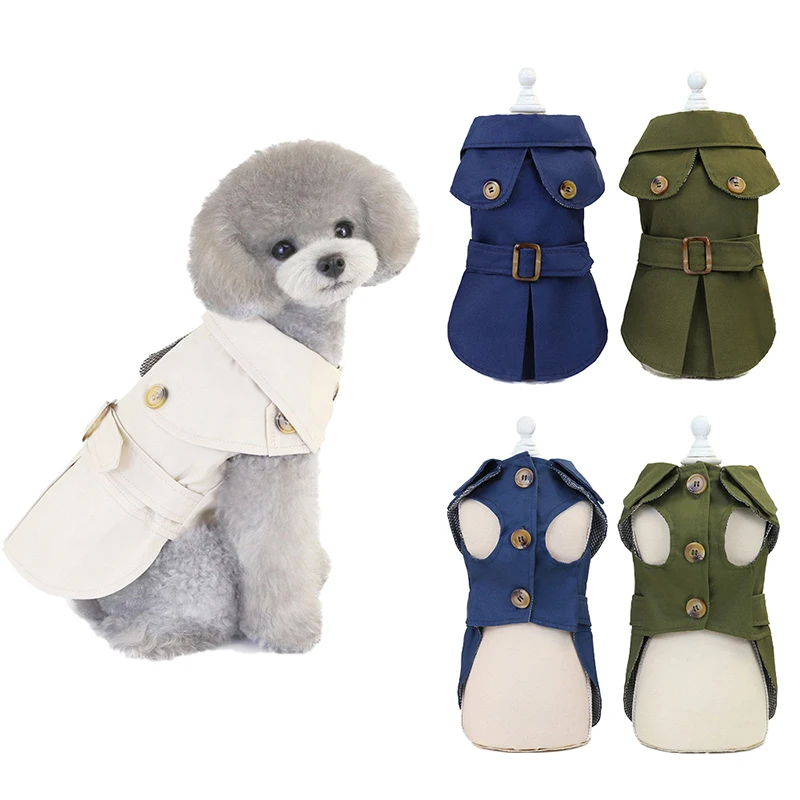 Autumn Winter Dog Clothes British Style Pet Trench Coat Belt Decor Puppy Jackets for Small Medium Dogs Outfit Chihuahua Costumes
Autumn Winter Dog Clothes British Style Pet Trench Coat Belt Decor Puppy Jackets for Small Medium Dogs Outfit Chihuahua Costumes