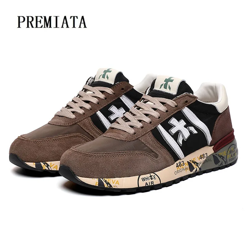 

PREMIATA Shoes for Men Luxury Design Breathable Waterproof Multi-color Element Millet for Spring and Autumn Casual Sports Shoes