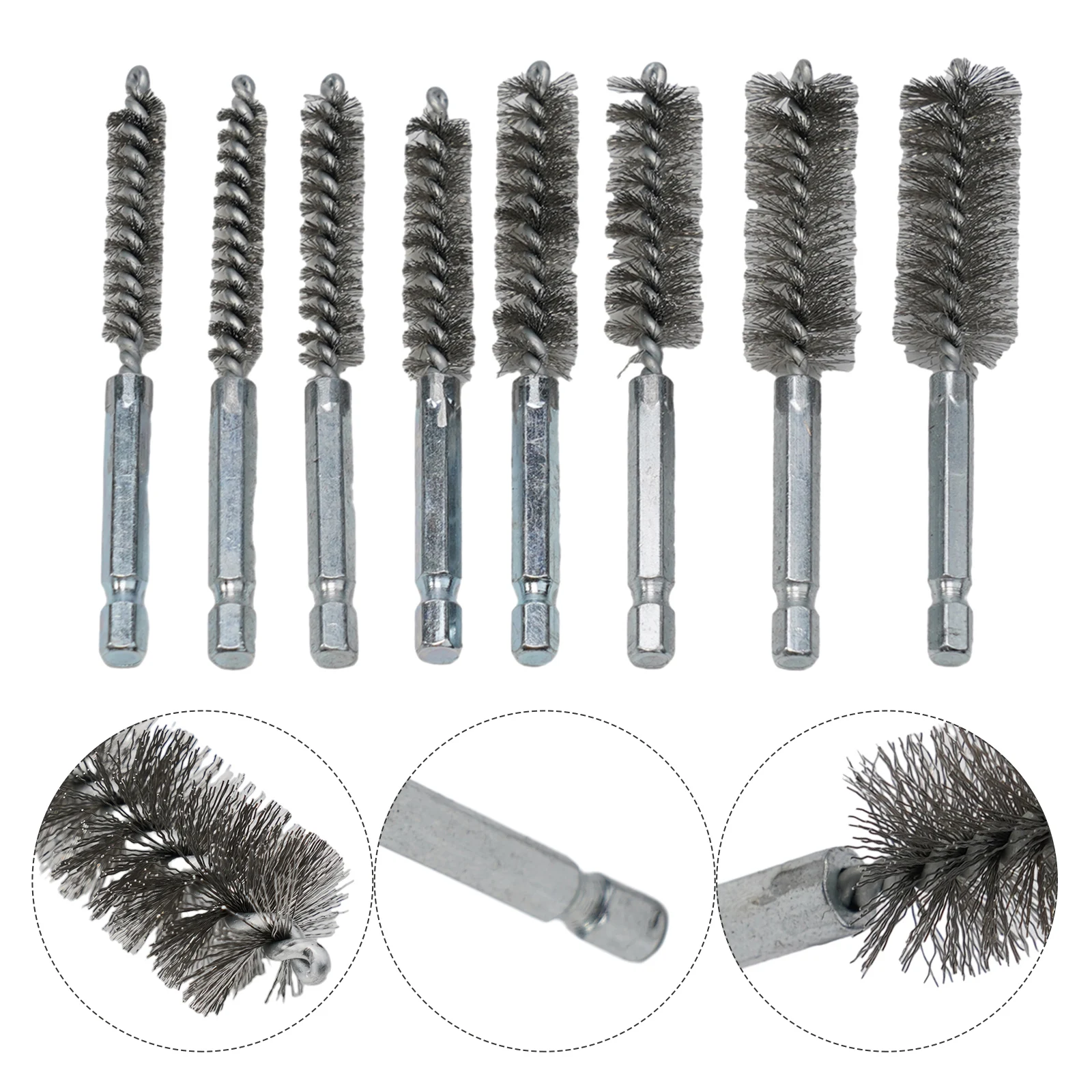 8pcs Stainless Steel Drilling Brush Twisted Wire Stainless Steel Cleaning Brushes For Power Drill Rust Cleaner Washing Polishing
8pcs Stainless Steel Drilling Brush Twisted Wire Stainless Steel Cleaning Brushes For Power Drill Rust Cleaner Washing Polishing