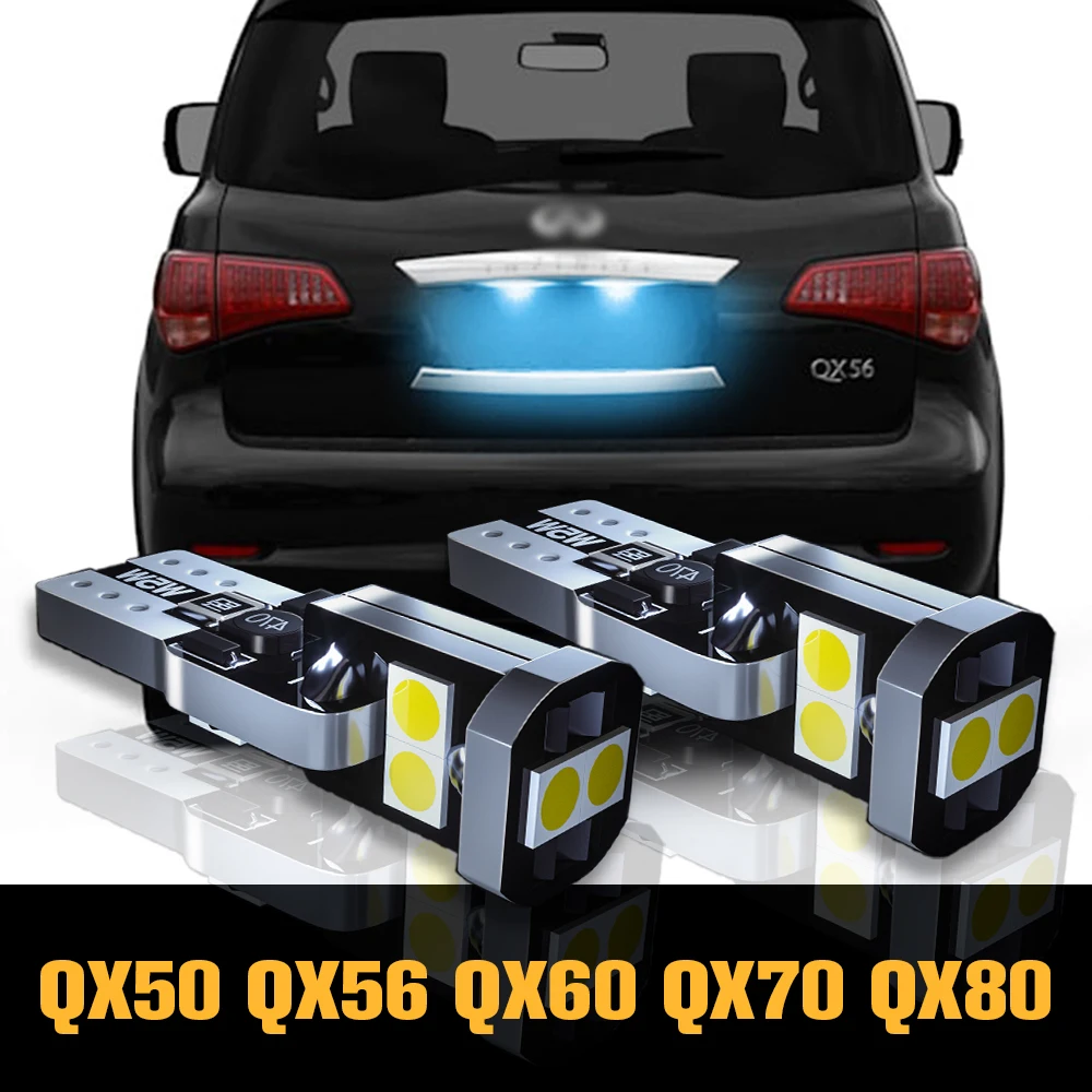 

2x Canbus LED License Plate Light Lamp Accessories For Infiniti QX50 QX56 QX60 QX70 QX80 2004-2019 2012 2013 2014 2015 2016 2017