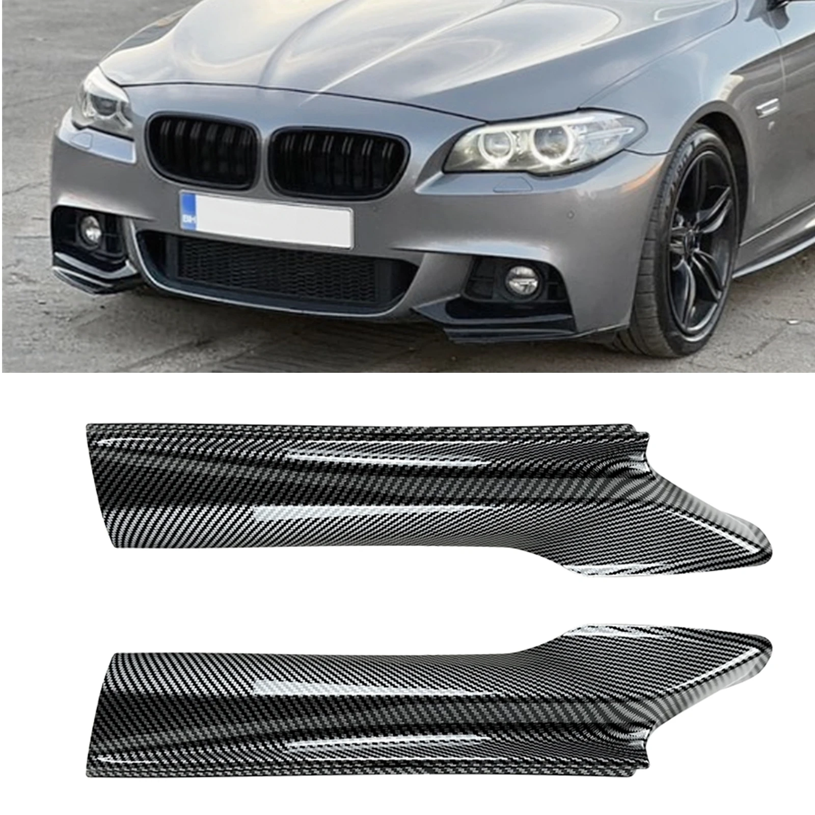 For BMW 5 Series F10 F11 M Sport 520i 530i 2011-2017 Carbon Fiber Look/Gloss Black Front Bumper Side Spoiler Cover Splitter Kit
For BMW 5 Series F10 F11 M Sport 520i 530i 2011-2017 Carbon Fiber Look/Gloss Black Front Bumper Side Spoiler Cover Splitter Kit