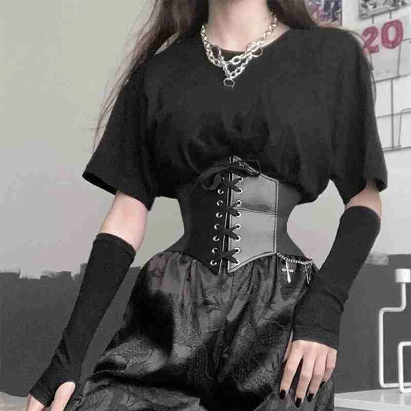Women's Corset Belt Gothic Fashion PU Leather Female Lace-up Corset Belts Slimming Waist Vintage Corset Black Wide Belt for Girl
Women's Corset Belt Gothic Fashion PU Leather Female Lace-up Corset Belts Slimming Waist Vintage Corset Black Wide Belt for Girl