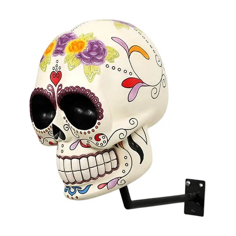 Creative Painted Human Skull Head Wall Mount Holder Home Decor Resin Crafts Motorcycle Headgear HolderCap Helmet Organizer Rack
Creative Painted Human Skull Head Wall Mount Holder Home Decor Resin Crafts Motorcycle Headgear HolderCap Helmet Organizer Rack