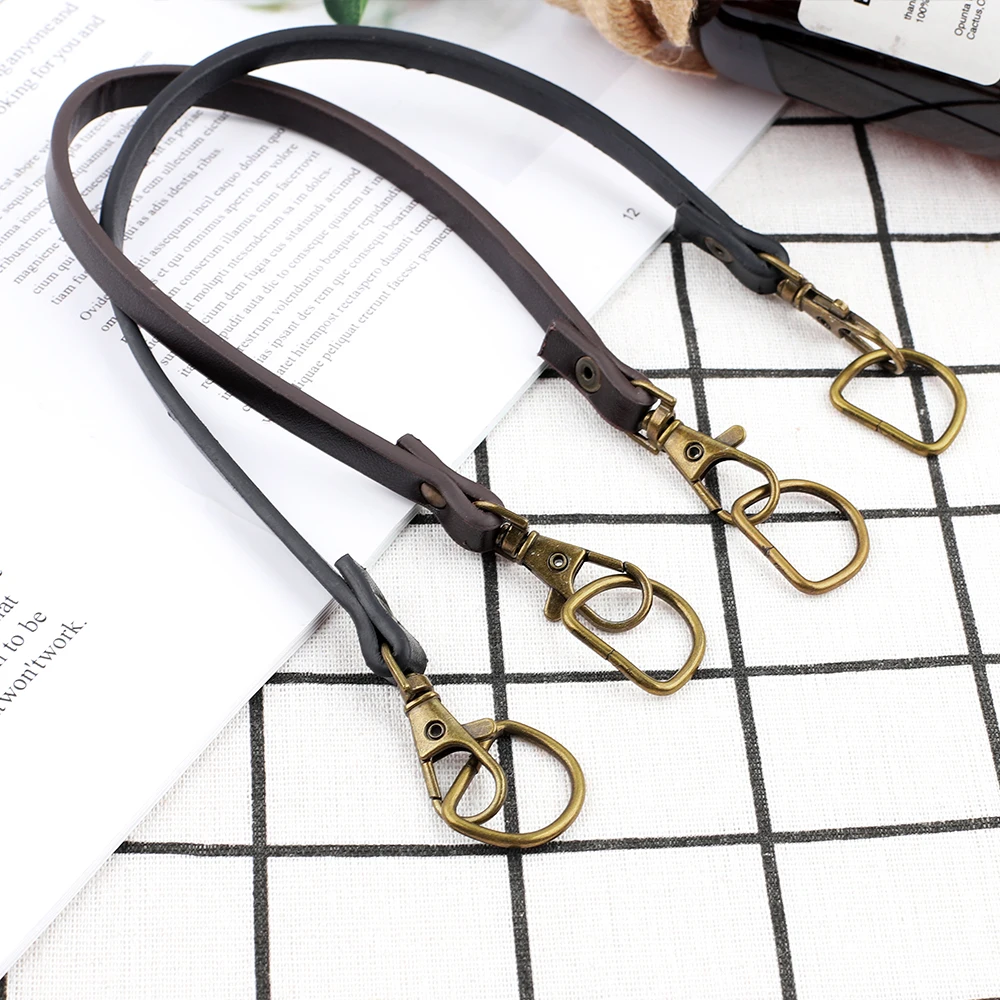 

2Pcs Detachable 29cm PU Leather Bag Handles Purses Straps Handbags Bag Strap DIY Bags Replacement Making Accessories D Buckle