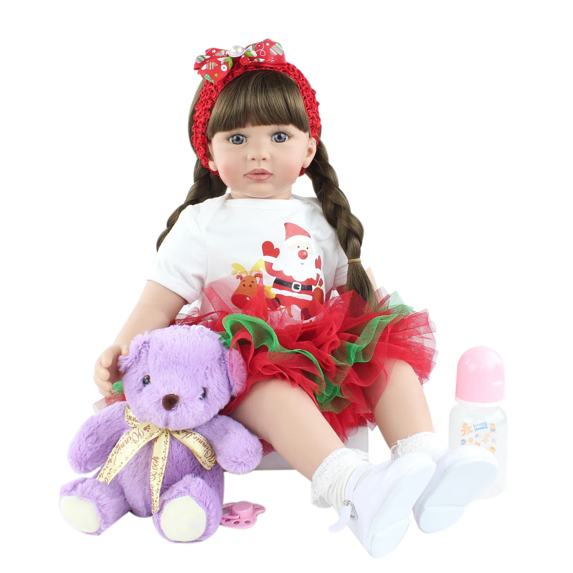 

60 CM Lifelike Reborn Baby Doll 24 Inch Alive Soft Silicone Newborn Princess Toddler Bebe Cute Play House Toy Girl Gift