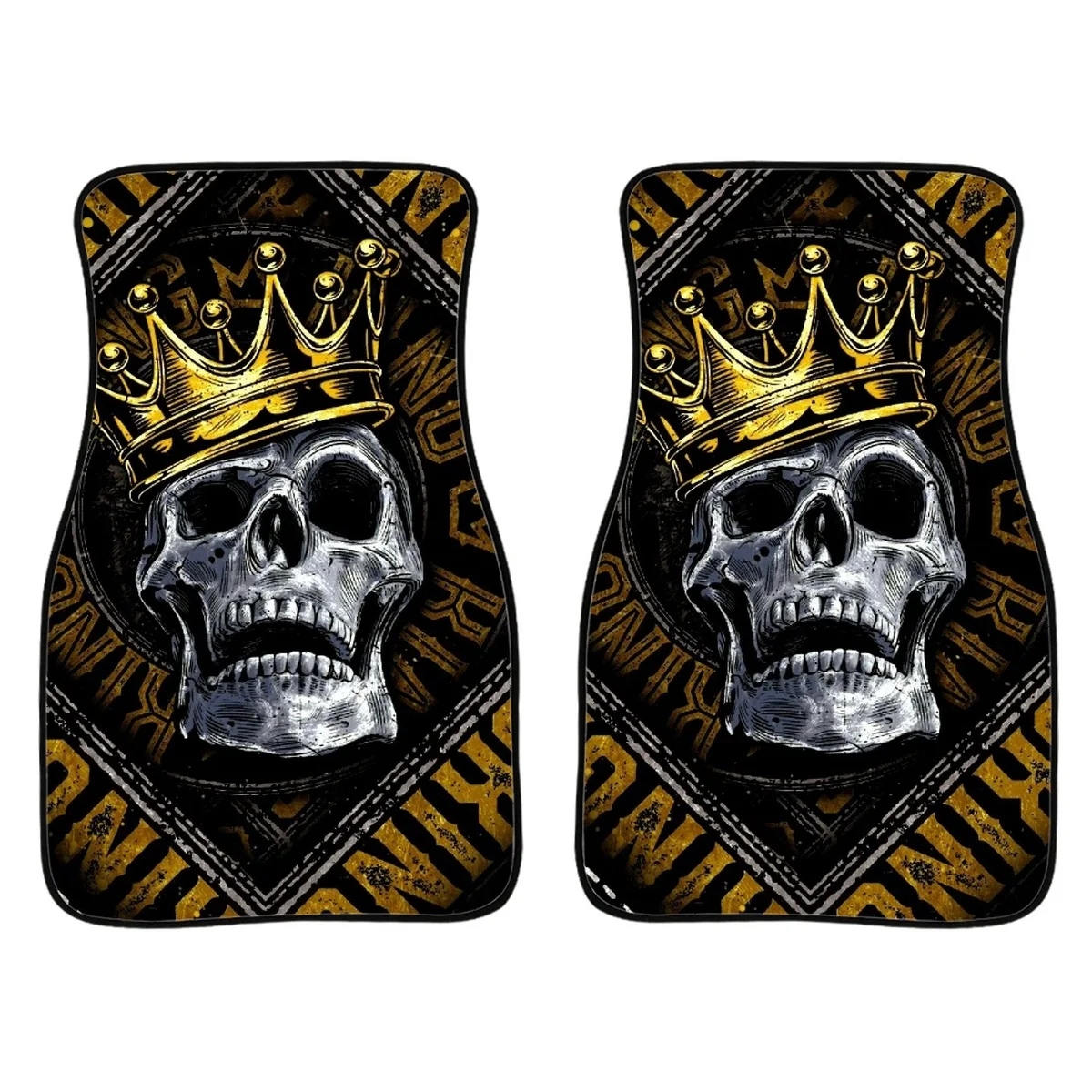 Car Floor Mats Skull Design with Crown Fashion Auto Carpet for SUV Van Truck Waterproof Car Accessories Easy to Install Clean 
Car Floor Mats Skull Design with Crown Fashion Auto Carpet for SUV Van Truck Waterproof Car Accessories Easy to Install Clean