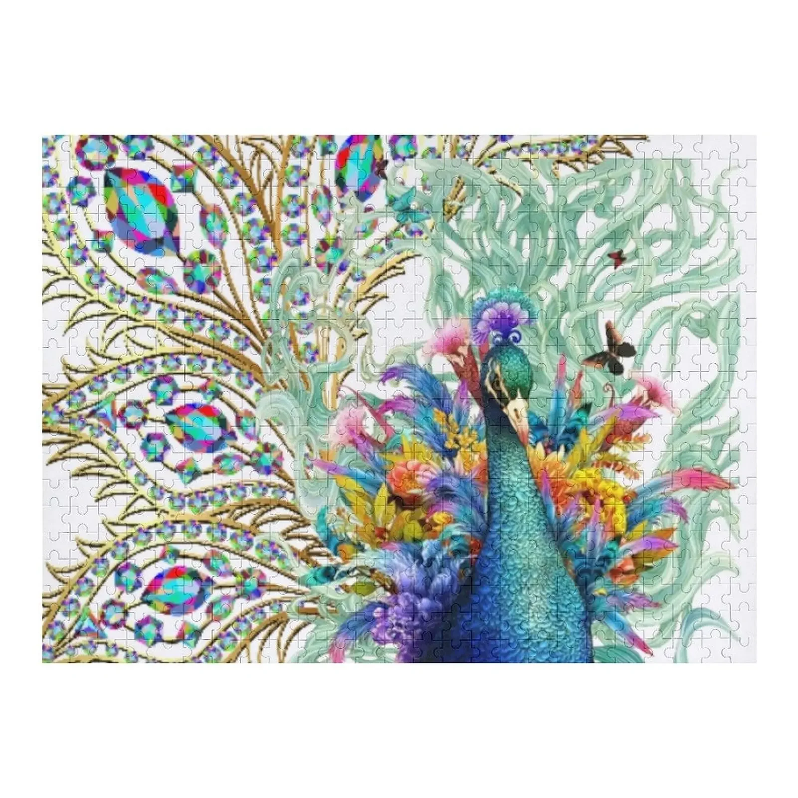 

Fancy pretty peacock Jigsaw Puzzle Personalized Name Custom Wooden Gift Works Of Art Personalized Gift Married Puzzle