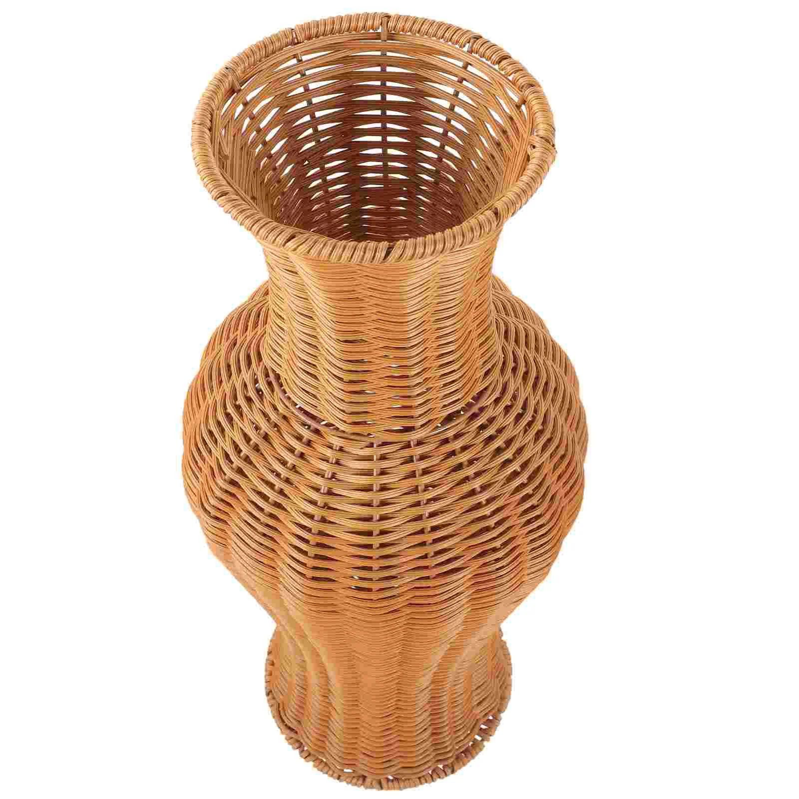Hydroponics Rattan Vase Office Vintage Bud Vases Wicker Floral Holder Plastic Table Decoration
Hydroponics Rattan Vase Office Vintage Bud Vases Wicker Floral Holder Plastic Table Decoration