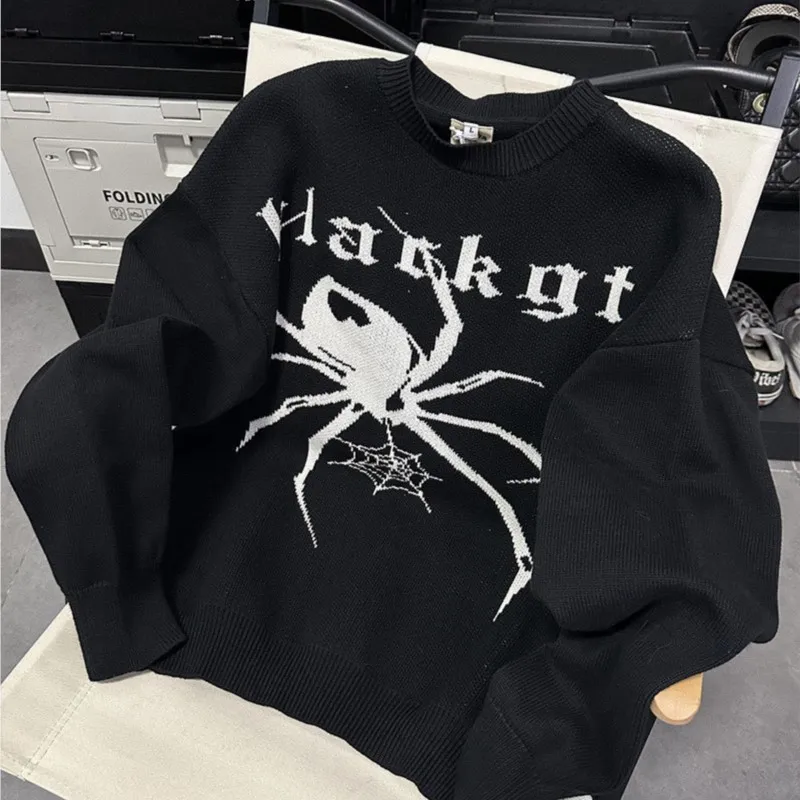 Jumper Women's Pullovers Sweaters Spider Graphic Fashion Knitted Streetwear Maiden Oversize Harajuku Gothic Knitwear Men Clothes
Jumper Women's Pullovers Sweaters Spider Graphic Fashion Knitted Streetwear Maiden Oversize Harajuku Gothic Knitwear Men Clothes