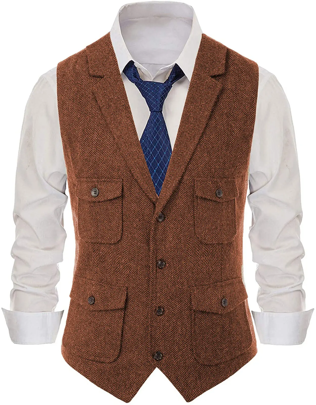 Tooling Men Vest Herringbone Tweed V Neck Single Breasted Retro Sleeveless Jacket Male Gentleman Business Waistcoat For Wedding
Tooling Men Vest Herringbone Tweed V Neck Single Breasted Retro Sleeveless Jacket Male Gentleman Business Waistcoat For Wedding