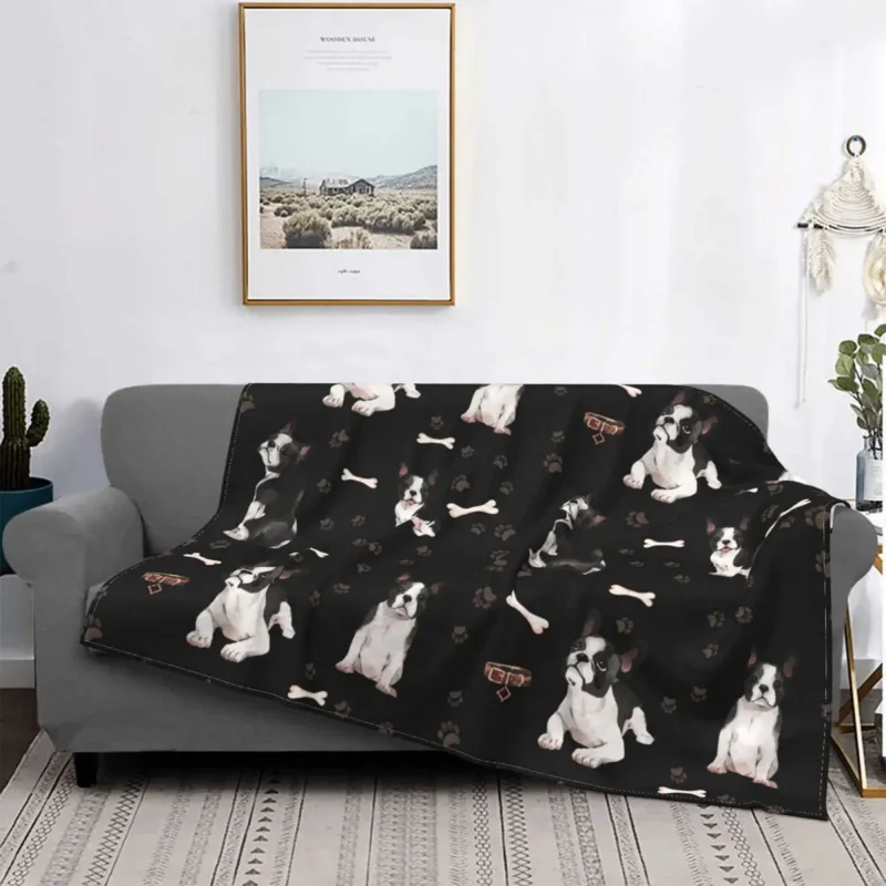 Cute Boston Terrier Dog Blanket Velvet Spring/Autumn Portable Lightweight Throw Blanket for Home Car Bedspread
Cute Boston Terrier Dog Blanket Velvet Spring/Autumn Portable Lightweight Throw Blanket for Home Car Bedspread