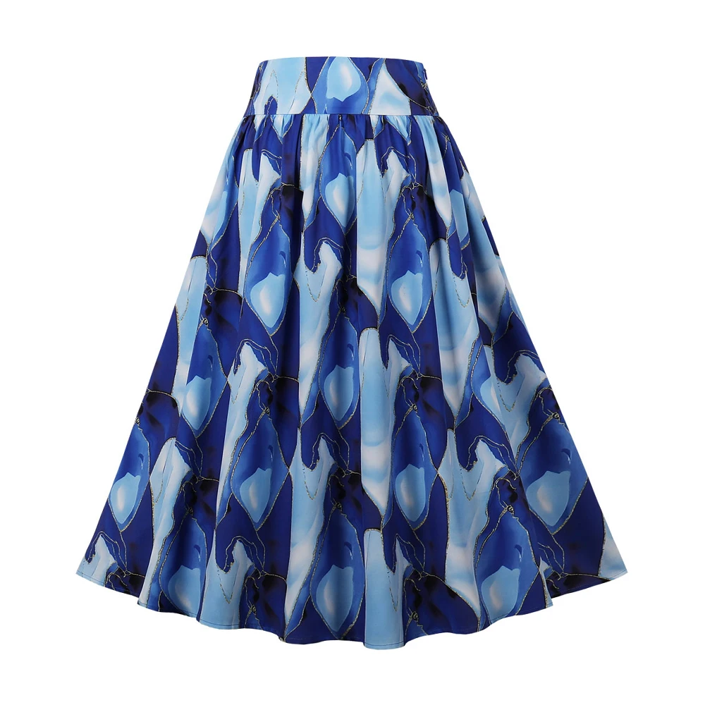 SISHION High Waist Summer Long Women Skirt SR370 Blue Green Orange A Line Swing Print Jupe Party Skirts
SISHION High Waist Summer Long Women Skirt SR370 Blue Green Orange A Line Swing Print Jupe Party Skirts