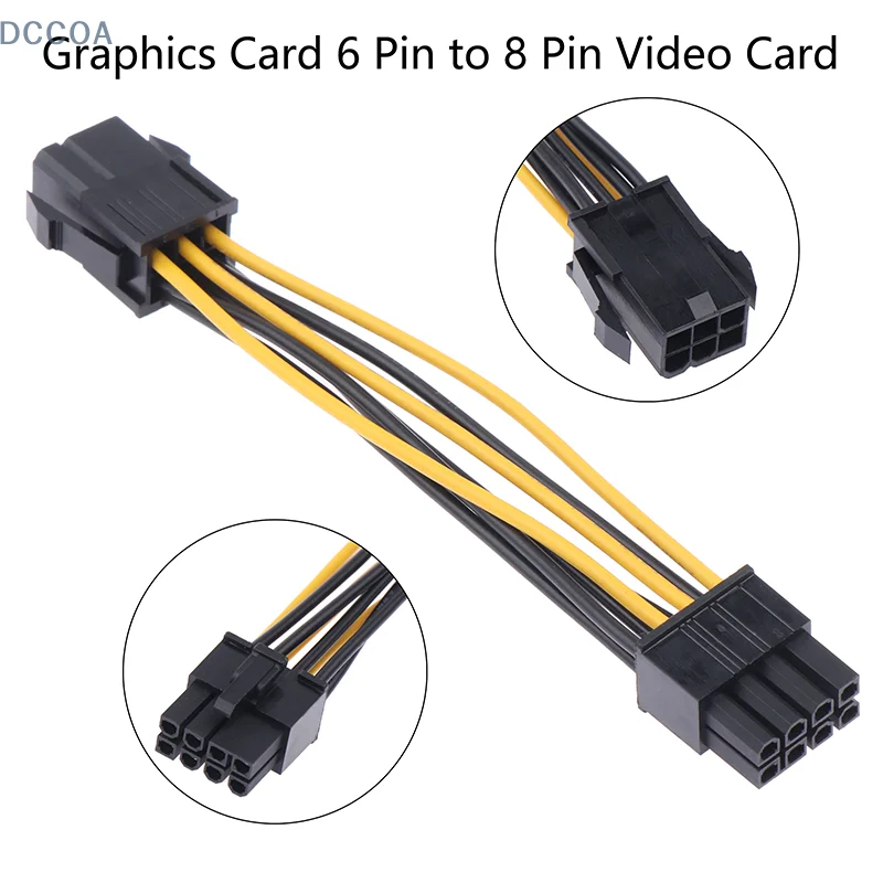 

Graphics Card 6 Pin To 8 Pin Video Card Adapter Power Cable CPU Chassis Transfer Wiring